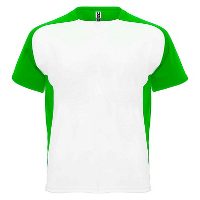 Bugatti T-Shirt Unisex aus recyceltem Material, weiß / farngrün, M