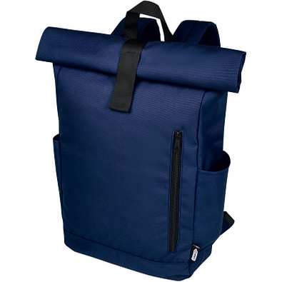 Byron 15,6 Zoll GRS RPET Roll-Top Rucksack 18 L, navy
