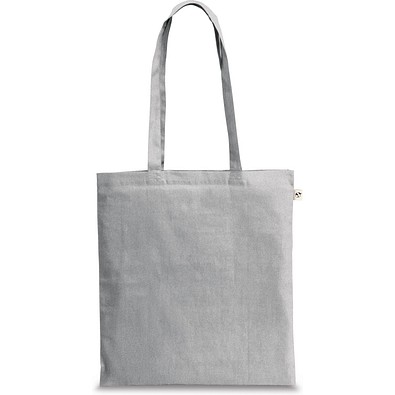 CAIRO. Tragetasche aus recycelter Baumwolle (70%) und polyester (30% rPET) (180 g/m²), Hellgrau