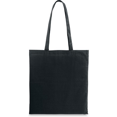 CAIRO. Tragetasche aus recycelter Baumwolle (70%) und polyester (30% rPET) (180 g/m²), Schwarz