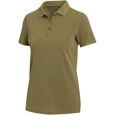 Calgary Poloshirt für Damen im Washed Look, 200 g/m2, waldgrün, XXL