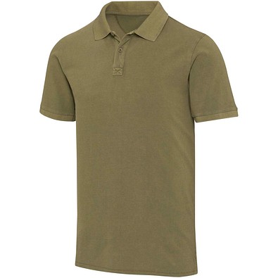 Calgary Poloshirt für Herren im Washed Look, 200 g/m2, waldgrün, S