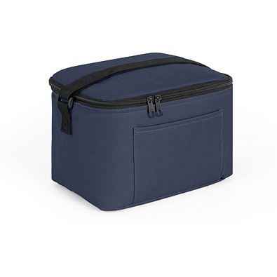 CANCUN. Kühltasche aus recyceltem 600D-Polyester mit verstellbarem Gurtband 7 L, Blau