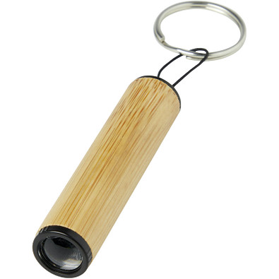 Cane Schlüsselring mit Licht, aus Bambus, natur