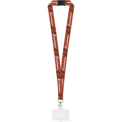 CARLISLE. Lanyard-Set SUBLIMATION Long II (20 mm) mit 20 mm Karabinerhaken, Sicherheitsverschluss und stabilem Ausweis-/Kartenhalter 91 x 68 mm, 301 - Weiß