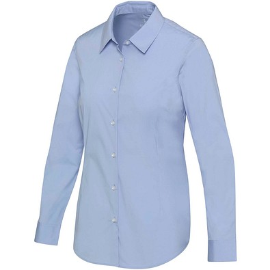 Carnelian 133 g/m² Popeline Bluse, hellblau, S