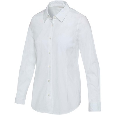 Carnelian 133 g/m² Popeline Bluse, weiss, S