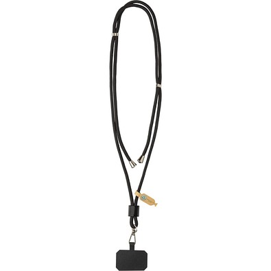 CarryLoop verstellbares Handyband aus RCS rec. PET, schwarz