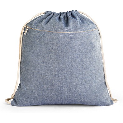 CHANCERY. Turnbeutel mit recycelter Baumwolle (70%), Polyester (30% rPET) (140 g/m²), Blau