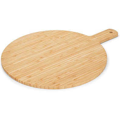 CHEESANO. Rundes Servierbrett aus Bambus, Natur