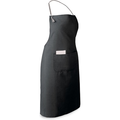 CHIVES. Schürze aus Baumwolle und Polyester (150 g/m²), Schwarz