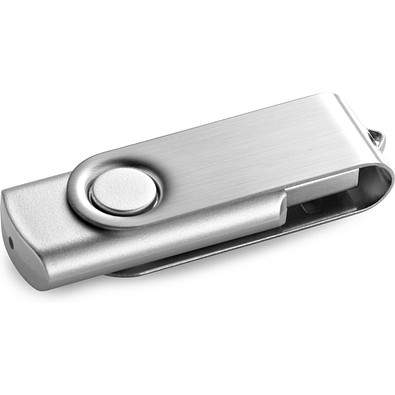 CLAUDIUS 16GB. USB-Stick mit Metallclip 16 GB, Satinsilber