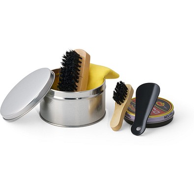 COBB. Schuhputz-Set 6-teilig bestehend, Satinsilber