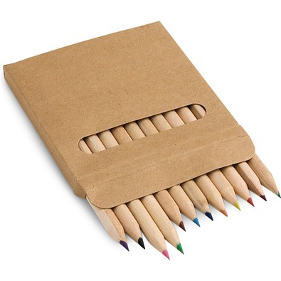 COLOURED. Buntstift Schachtel mit 12 Buntstiften, Natur