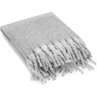 COMFY. Decke aus recyceltem Polyester (100% rPET) (300 g/m²), mit Mohair-Feeling, Grau