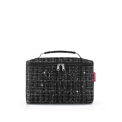 cosmetic case, bouclé black