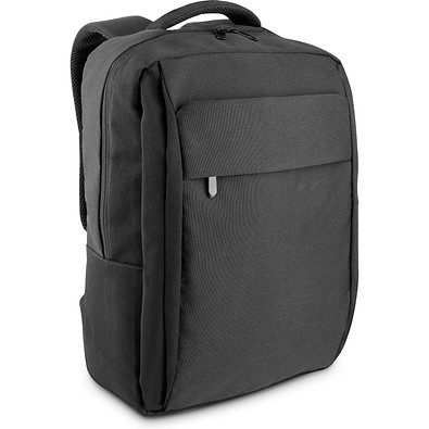 COVENTRY. Gepolsterter Laptop-Rucksack aus 300D recyceltem hochdichtem Polyester und 210D recyceltem Polyesterfutter 15.6", Dunkelgrau