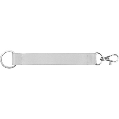 CRAWLEY. SET Lanyard SUBLIMATION Short II DUO (20 mm) mit Ø 32 mm Ring und 20 mm Karabinerhaken, 301 - Weiß