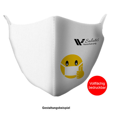 Individuelle Gesichtsmaske CreaMask, inkl. mehrfarbigem Druck, weiß Individuelle Gesichtsmaske CreaMask, inkl. mehrfarbigem Druck, weiß
