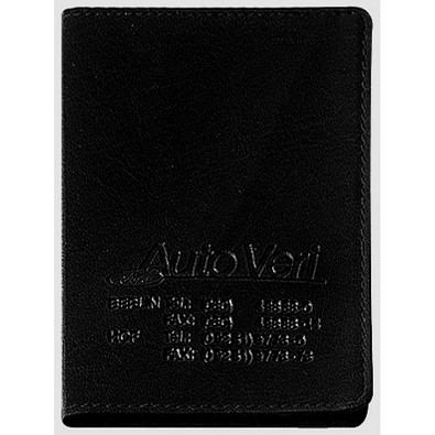 CREATIV-DESIGN Ausweistasche aus glatter Lederfaser, schwarz