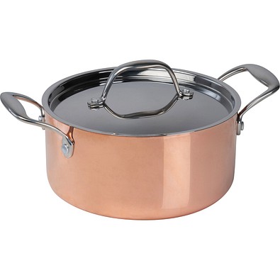 CrisMa Induktionskochtopf mit Deckel, kupfer