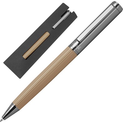 CrisMa Kugelschreiber mit geriffelter Griffzone SIENNA, beige