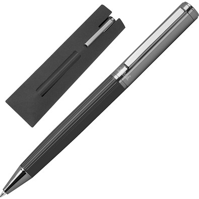 CrisMa Kugelschreiber mit geriffelter Griffzone SIENNA, schwarz