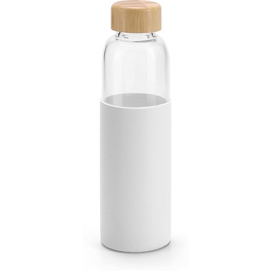 DAKAR. Flasche aus Bambus und Borosilikatglas 600 ml, Weiß
