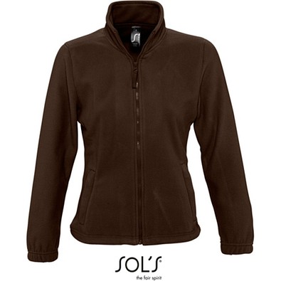 Damen Fleecejacke North, L, Dark Chocolate