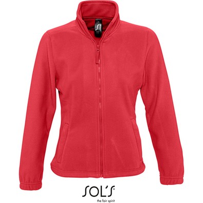 Damen Fleecejacke North, XL, Red