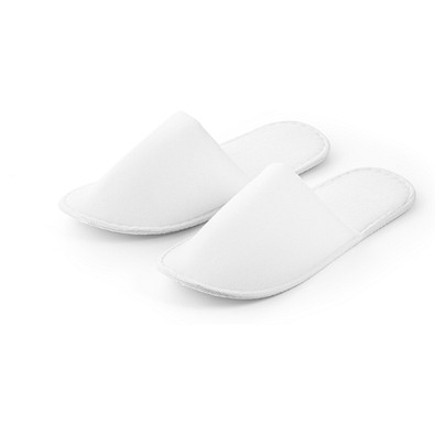 DANES. Unisex Hotelslipper aus Polyester, Weiß