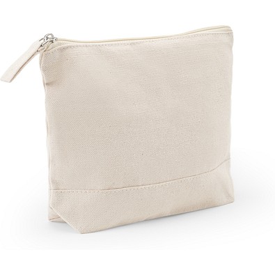DAPHNE. Kosmetiktasche aus 100 % Baumwolle (340 g/m²), zweifarbig, Naturhell