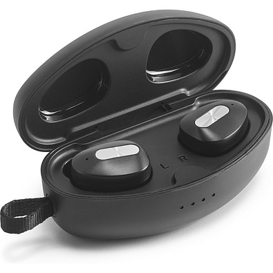DESCRY. kabellose In-Ear Kopfhörer aus Metall und ABS inkl. Ladegerät, Silber