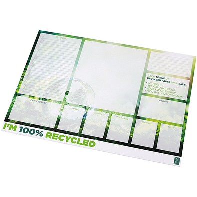 Desk-Mate® A2 recycelter Notizblock, weiss, 25 pages