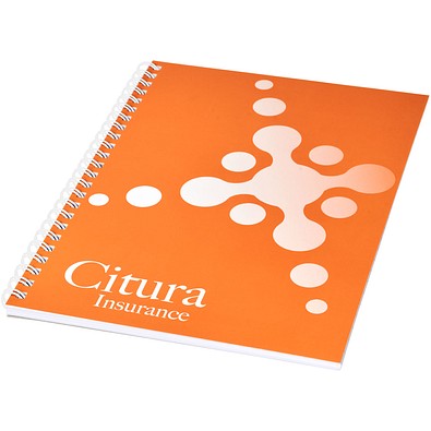 Desk-Mate® A4 Notizbuch mit Kunststoff Cover und Spiralbindung, weiß