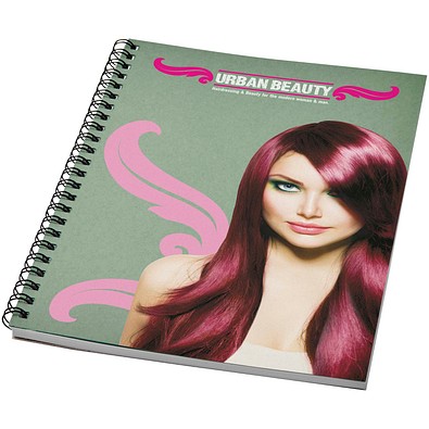 Desk-Mate® A5 farbiges Notizbuch mit Spiralbindung, heather grün