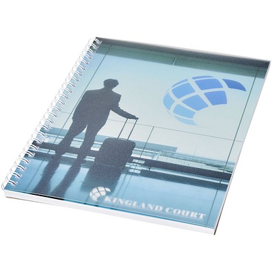 Desk-Mate® A5 Notizbuch mit Kunststoff Cover und Spiralbindung, weiß, 100 pages
