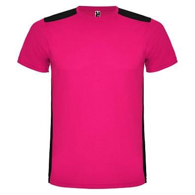 Detroit Sport T-Shirt für Kinder, fuchsia / schwarz, 16