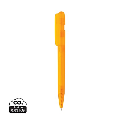 Devin transparenter Stift aus GRS zertifiziertem rABS, orange