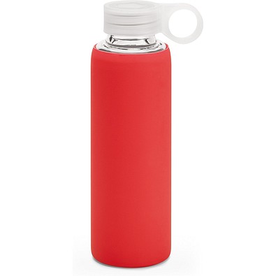 DHABI. Sportflasche aus Borosilikatglas 380 mL, Rot