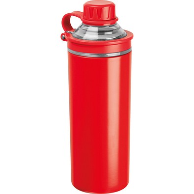 Doppelwandige Edelstahlflasche Monza,rot