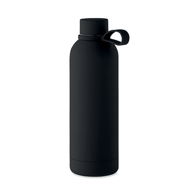 Doppelwandige Flasche 500 ml EMERALD, Schwarz