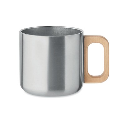 Doppelwandiger Becher 350 ml ACERO, Mattsilber