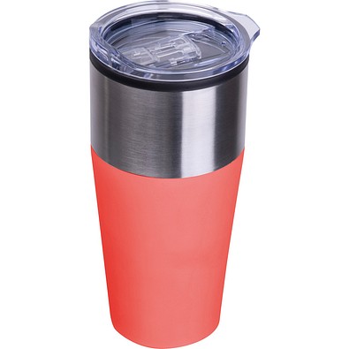 Doppelwandiger Trinkecher, 600ml JORDAN, rot