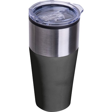 Doppelwandiger Trinkecher, 600ml JORDAN, schwarz