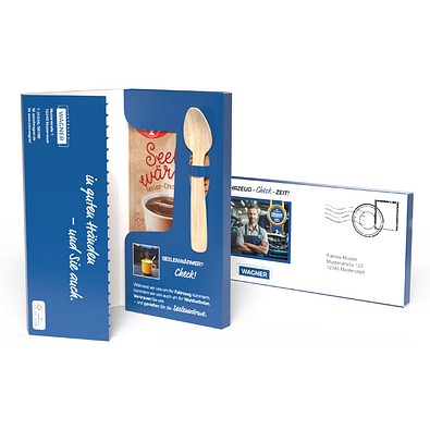 Dr. Oetker Tassenpudding in Mailingmappe, 58 g, Vanille, inkl. Druck