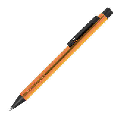Metall-Kugelschreiber, orange/schwarz