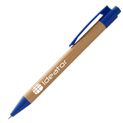 Druckkugelschreiber Borneo, schwarze Mine, natur/royalblau