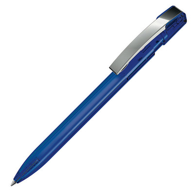 uma® Kugelschreiber Sky, blaue Mine, dunkelblau-transparent
