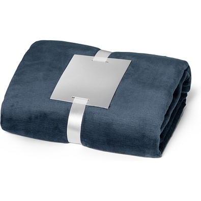 DYLEAF. Fleecedecke (240 g/m²) mit Personalisierungskarte, Blau